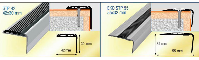 Aluminium retrofit stair nosing-stair step edge nosing