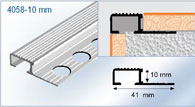 perfil escalera aluminio