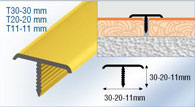 Aluminium T floor transition strip